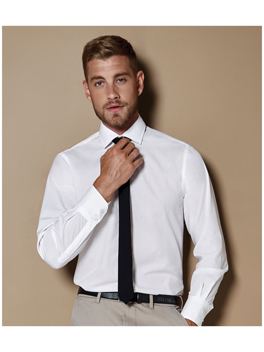 Kustom Kit Long Sleeve Tailored Fit Business Shirt