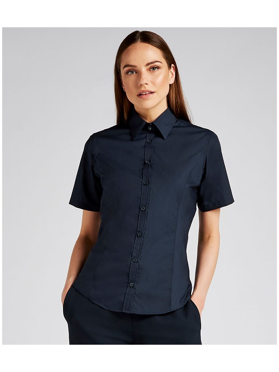 Kustom Kit Ladies Short Sleeve Tailored Fit Business Shirt