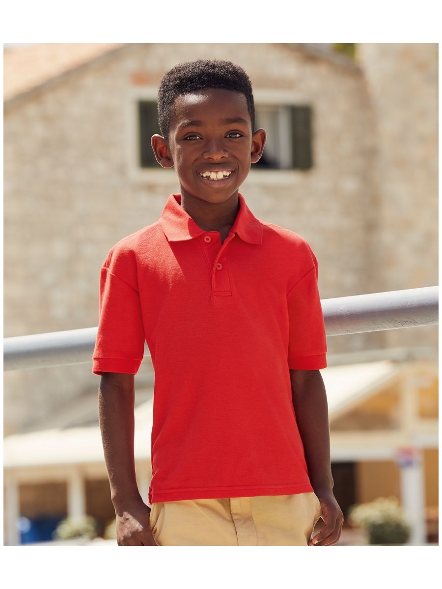 Fruit of the Loom Kids Poly/Cotton Pique Polo Shirt