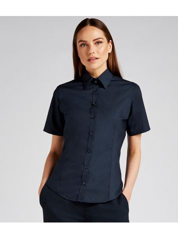 Kustom Kit Ladies Short Sleeve Tailored Fit Business Shirt