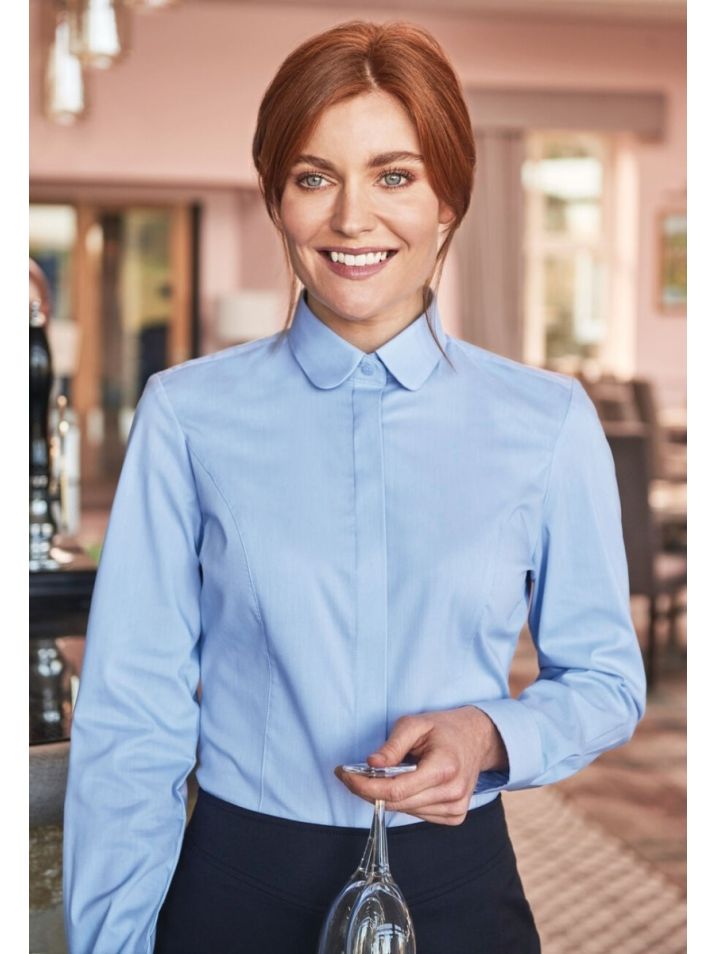 Trevi Fly Front Rounded Collar Blouse